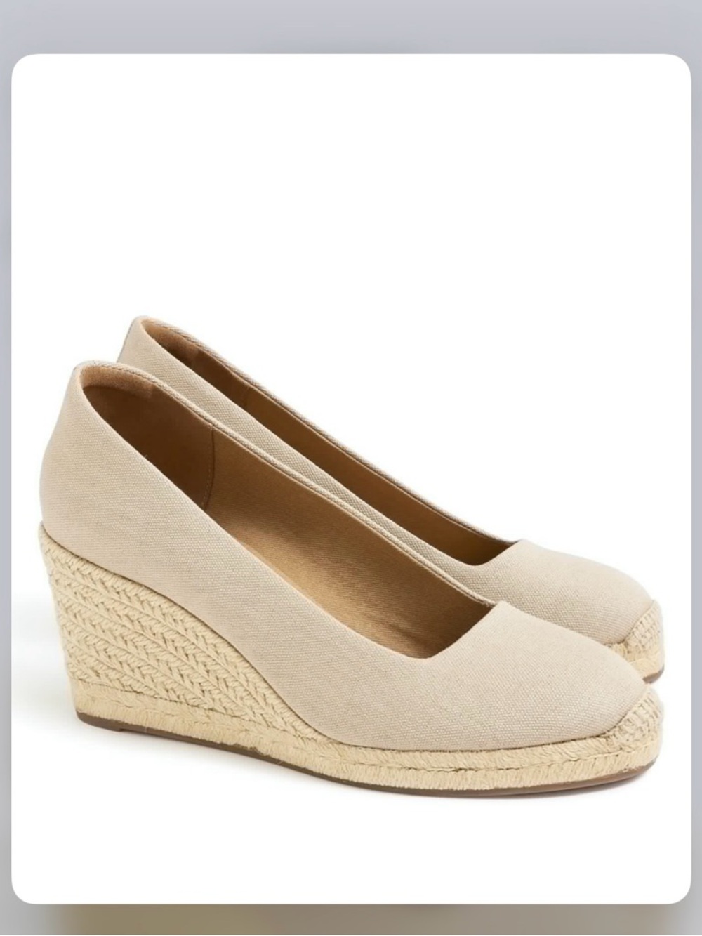 🆕- J. Crew Canvas Espadrille Wedge Pumps. Size: 8.5
